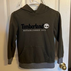 Timberland hoodie - boys size 10 olive green color